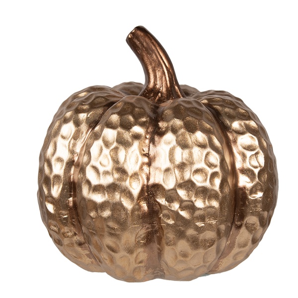 Dovleac decorativ, auriu, din ceramica, Ø17x17 cm