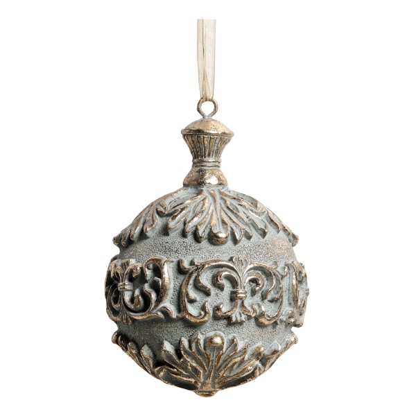 Glob decorativ vintage pentru agățat, H15/D10,5 cm, „Antique Verte”