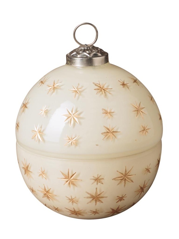 Lumanare decorativa, in forma de glob de Craciun, Xmas