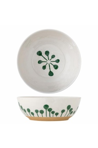Bol ceramic cu finisaj verde natural – Linora