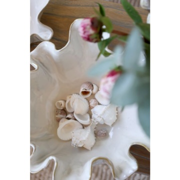 Bol decorativ din ceramica, cu margine canelată - Img 4