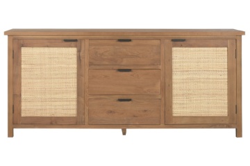 Bufet din lemn de tec si rattan " Boho Tec "