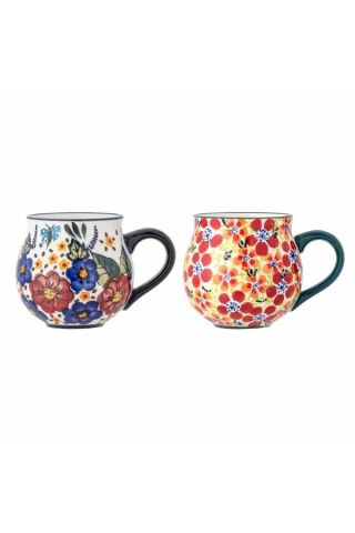 Cană ceramică multi-color, finisaj mat – Florist