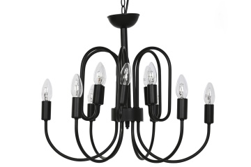 Candelabru din metal, negru, cu 12 brațe, 46 x 54 cm, „Cayeux”