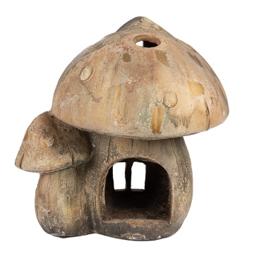 Casuta decorativa, in forma de ciuperca, din ceramica, H35 cm, Mushroom - Img 3