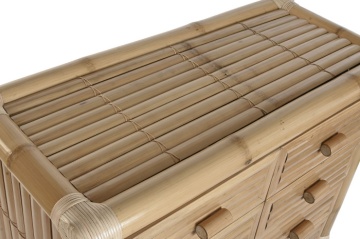 Comoda natur cu sertare , din bambus si rattan "Baliara" - Img 4