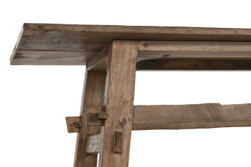 Consolă din lemn de teak reciclat, 140×40×75 cm, „Idomi" - Img 7