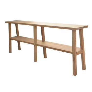 Consola natur din lemn de stejar reciclat, double, Anatole