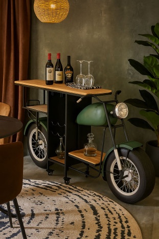 Consola vintage tip bar, "Vintage Motorcycle" - Img 3