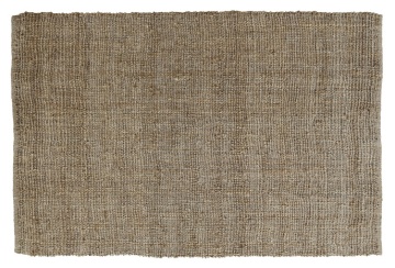 Covor din iută împletit manual, antiderapant, maro natural, 200 x 300 cm, 3000 GSM, „Jute Carpet"
