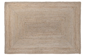 Covor din lână și iută împletit manual, maro natural, 120 x 180 cm, 2200 GSM, „Wool Jute Carpet Natural"