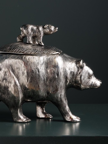 Cutie decorativa din aluminiu, in forma de urs, Bears - Img 5