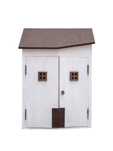 Dulăpior de perete din lemn de Paulownia și metal, „Fisherman House”