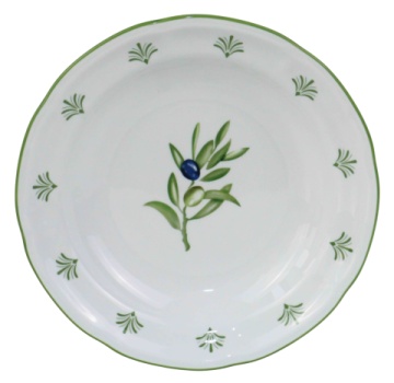 Farfurie adânca stil Mediterraneean verde , din portelan , "Oliv" - Img 3