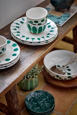 Farfurie verde din ceramică – Linora - Img 5