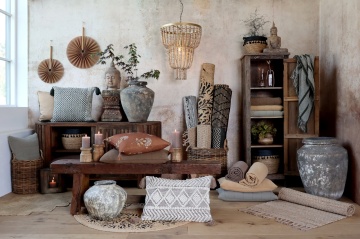 Fata de perna, Aix Vintage 60x40cm, eucalyptus - Img 3