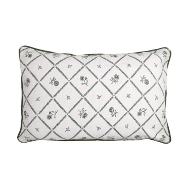 Față de pernă decorativă din bumbac organic 40x60 cm verde, „Lovisa"
