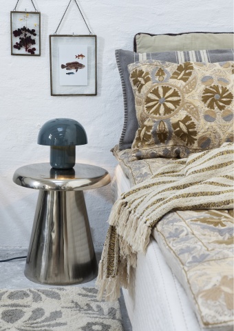 Față de pernă din bumbac și iută în dungi, 40×60 cm, „Stripe Grey" - Img 2
