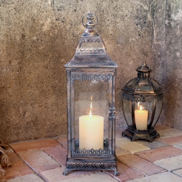 Felinar de exterior, cu patina aurie, H62cm - Img 2