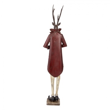 Figurină decorativă vintage cerb din metal, 19x15xH83 cm - Img 4