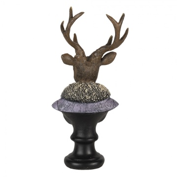 Figurină decorativă vintage cerb din polirasină, 10x9xH23 cm - Img 4