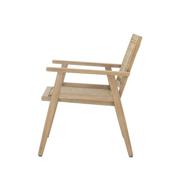 Fotoliu de grădină din lemn de acacia FSC® și polirattan, L66×H75,5×W67 cm, „Sorrento" - Img 5