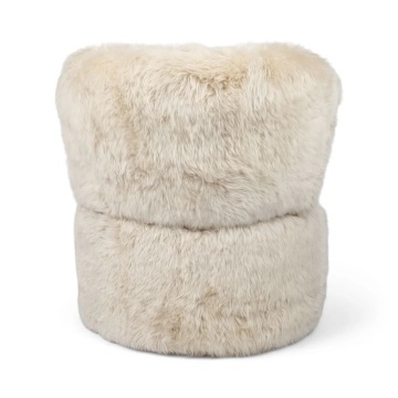 Fotoliu din 100% blană naturală de oaie din Noua Zeelandă, cu fir lung, „Skandi” - Img 5