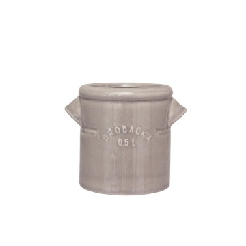 Ghiveci din ceramică glazurată manual 0,5L bej, „Brobacka"