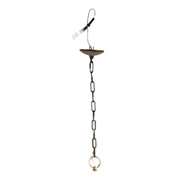 Lustra aurie, din lemn, aspect vintage, 41x41x75 cm - Img 2