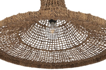 Lustră suspendată Balinese natural, 75x75x55 , din fibra naturală "Amani" - Img 5