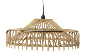 Lustră suspendată din bambus, natural maro, 61×61×31 cm, „Ubud" - Img 4