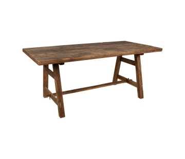 Masa dining, din lemn de mango si lemn reciclat de acacia, aspect rustic, Campagne - Img 2