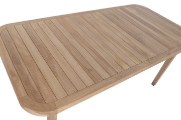 Masă dining pentru exterior din lemn de tec 180 cm finisaj natural, „Malindi” - Img 4