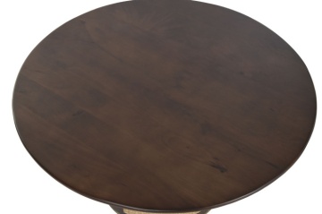Masuta de cafea din lemn de mango si fibre naturale, 85X85X47 cm, "Rotto". - Img 2
