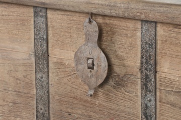 Măsuță de cafea tip cufăr vechi din lemn masiv de tec, cu patină vintage, „Heritage Chest” - Img 6