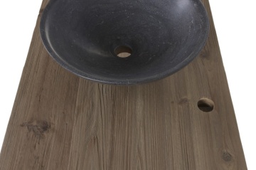 Mobilier de baie rustic din lemn vechi reciclat și pin, 4 sertare și poliță inferioară, 165 x 50 x 90 cm, „Cottage" - Img 8