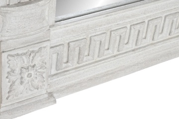 Oglindă decorativă din lemn de mango și MDF, 133×8,5×167 cm, „Grey" - Img 4