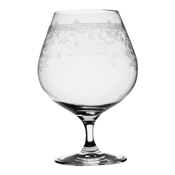 Pahar de bere din sticlă, transparent, cu model în spirală gravat, 660 ml, 17 x 11 cm, „Joséphine”