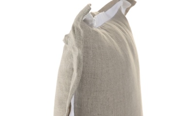 Pernă decorativă pătrată din in natural, 50 x 50 cm, 525 g, bej natural, husă cu fermoar, „Linen Cushion Square" - Img 3