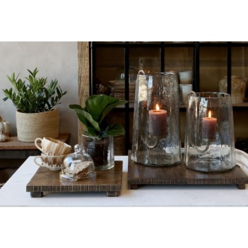 Platou decorativ din lemn masiv de mango, natur, 4×30×30 cm, „Tours" - Img 3