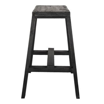 Scaunel negru, din lemn masiv, 50x39x58 cm, Rasty - Img 3