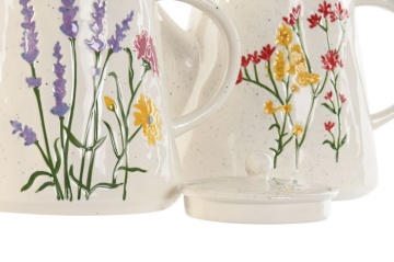 Set 2 ceainice din porțelan cu motive florale, 900 ml, 22×14×16,5 cm, „Bloom" - Img 2