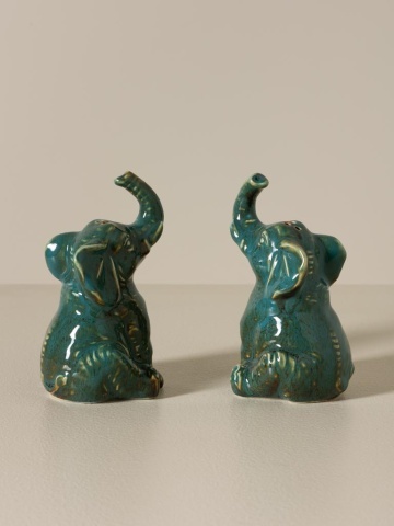 Set 2 piese sare si piper din ceramica , "Elephant" - Img 2