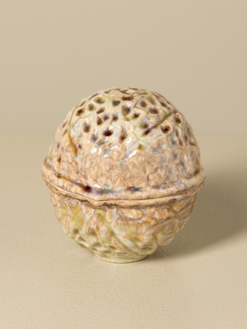 Set 2 recipiente decorative din ceramică artizanală natur, formă de nucă și ghindă, 13 × 21,5 × 11,5 cm, „Acorn" - Img 8