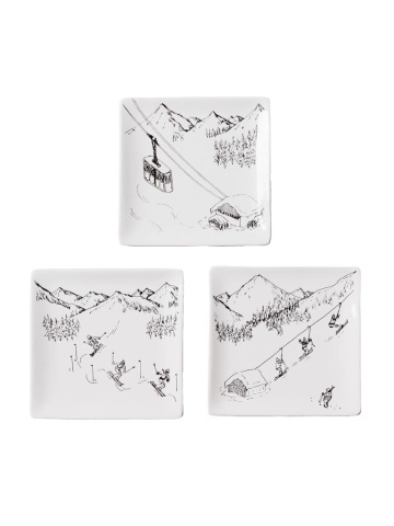 Set 3 farfurii din ceramica, Trip