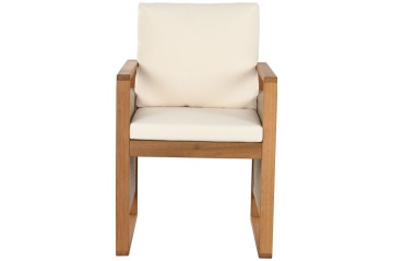 Set mobilier de exterior masa dining si 8 scaune, din lemn de eucalipt și sfoară naturală, 230X100X75 cm - Img 5