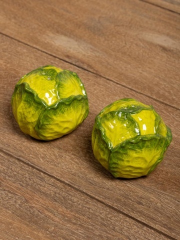 Set sare si piper, din ceramica, Cabbages - Img 6