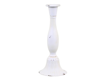 Sfeșnic din metal cu finisaj antichizat crem, H23.5xD10 cm, „Candlestick"