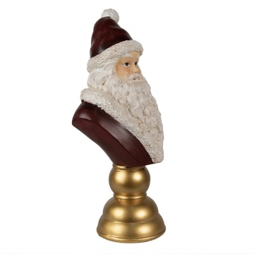 Statuetă decorativă Moș Crăciun din polirășină, 19x15x40 cm, „Noël Classique” - Img 2