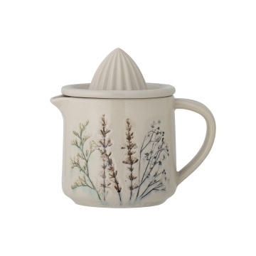 Storcător de lămâi din ceramică cu motive botanice, L14,5×H14×W10 cm, natural, „Bea"